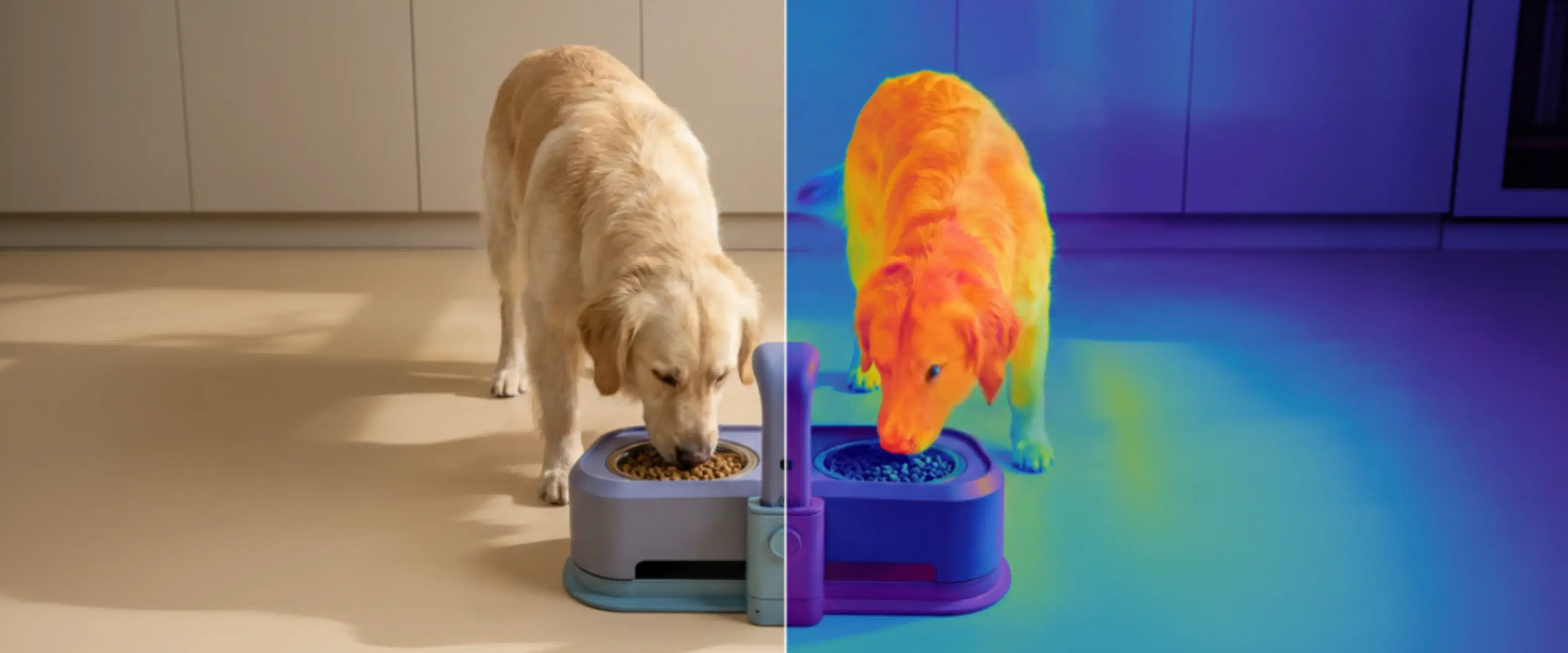 Thermal imaging technology showing heat distribution